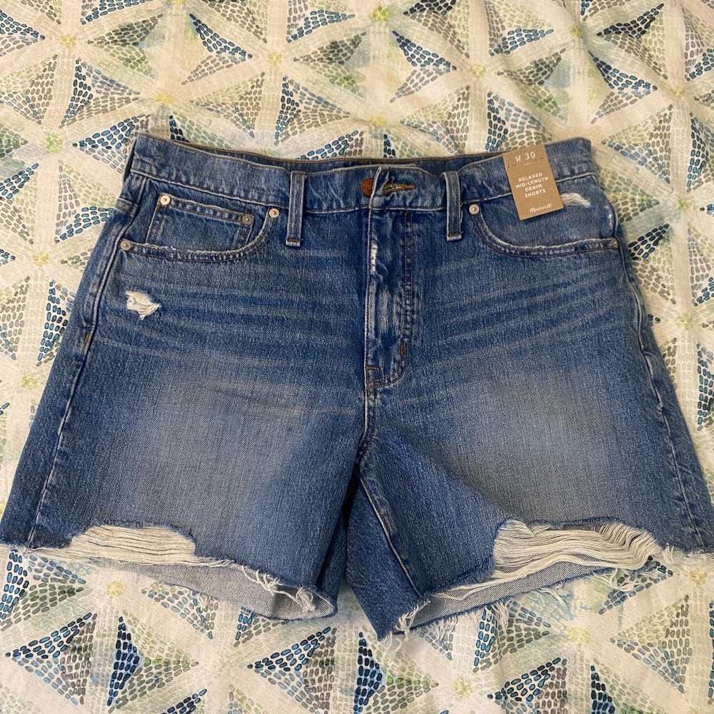 Madewell Relaxed Mid Length Denim Shorts size 30